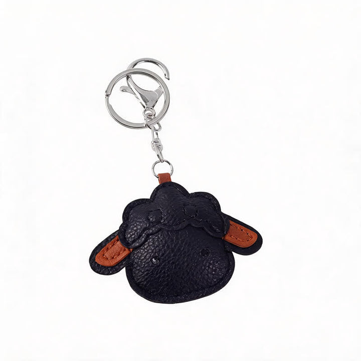 Buddha Stones Leather Lamb Charm Protection Keychains - image 3