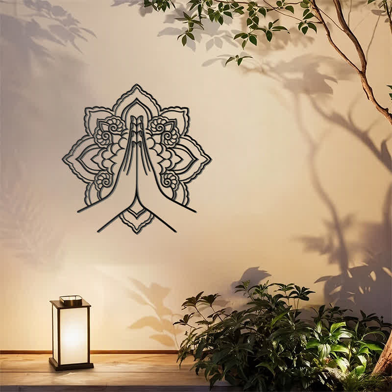 Buddha Stones Namaste Mandala Peace Metal Wall Decor - image 10