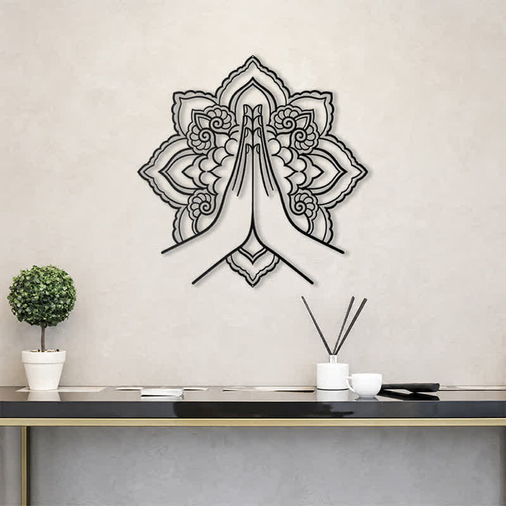 Buddha Stones Namaste Mandala Peace Metal Wall Decor - image 15