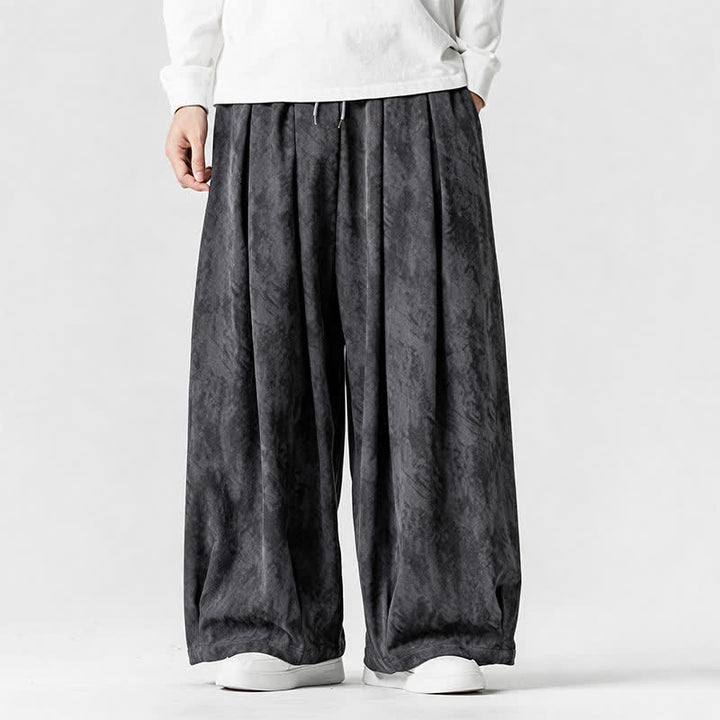 Buddha Stones Spring Fall Casual Simple Striped Ankle Pants Corduroy Men's Straight Leg Pants With Pockets - image 13