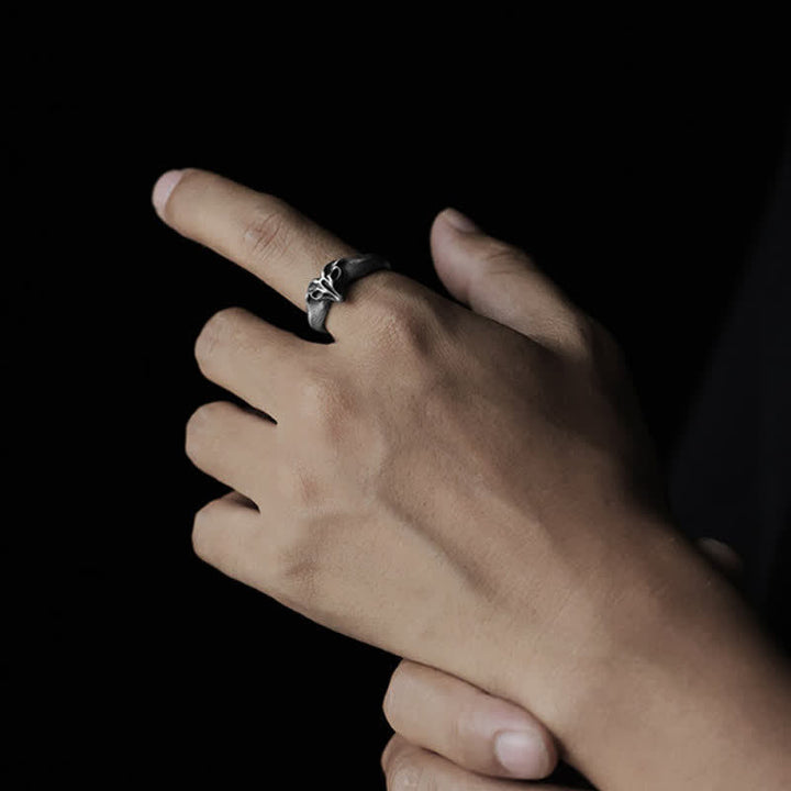 Buddha Stones Year of the Goat 999 Sterling Silver Auspicious Sheep Protection Open Ring - image 12