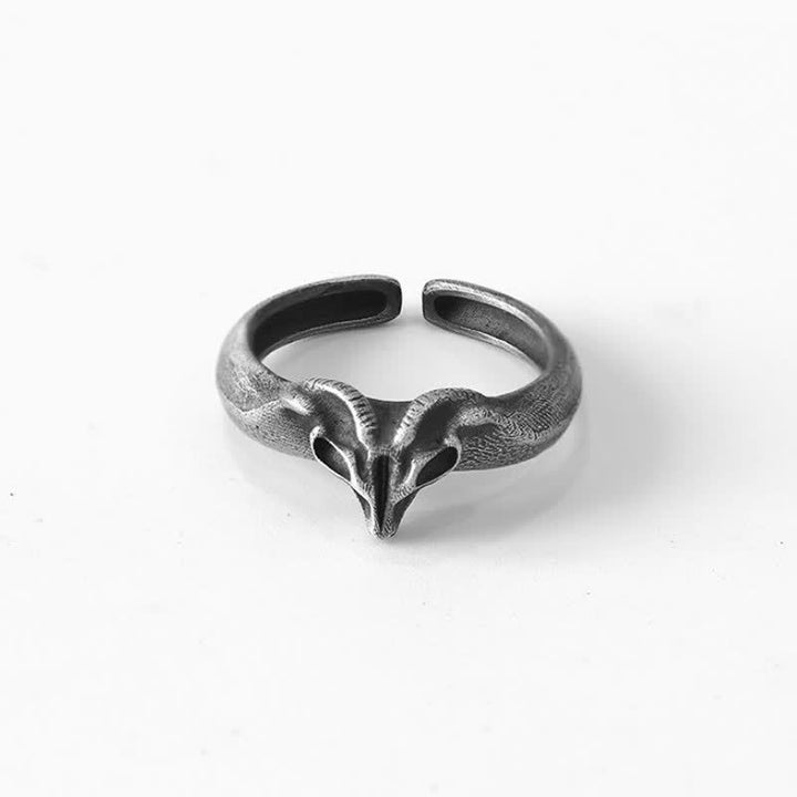 Buddha Stones Year of the Goat 999 Sterling Silver Auspicious Sheep Protection Open Ring - image 17