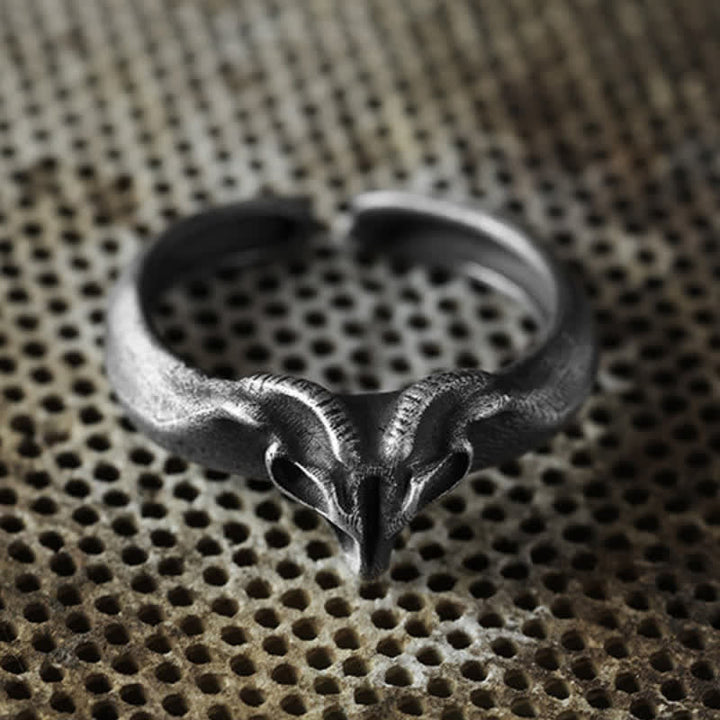 Buddha Stones Year of the Goat 999 Sterling Silver Auspicious Sheep Protection Open Ring - image 10
