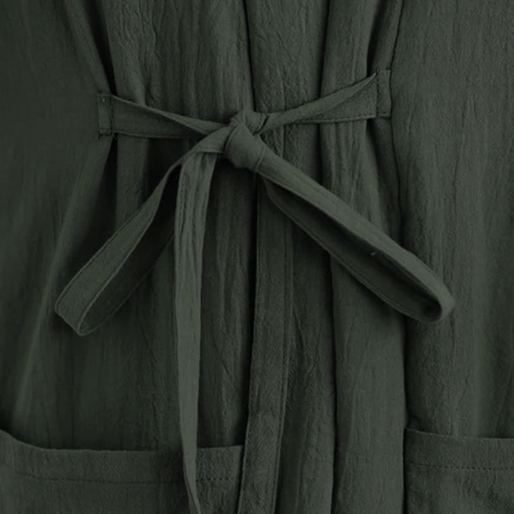 Buddha Stones Fall Winter Casual Minimalist Solid Women's Kimono With Pockets - image 7