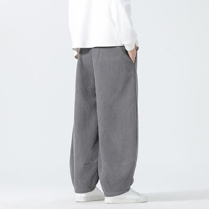 Buddha Stones Fall Winter Casual Minimalist Drawstring Solid Ankle Pants Men's Straight Leg Pants With Pockets - image 15