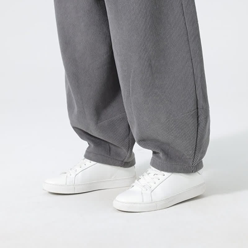 Buddha Stones Fall Winter Casual Minimalist Drawstring Solid Ankle Pants Men's Straight Leg Pants With Pockets - image 19