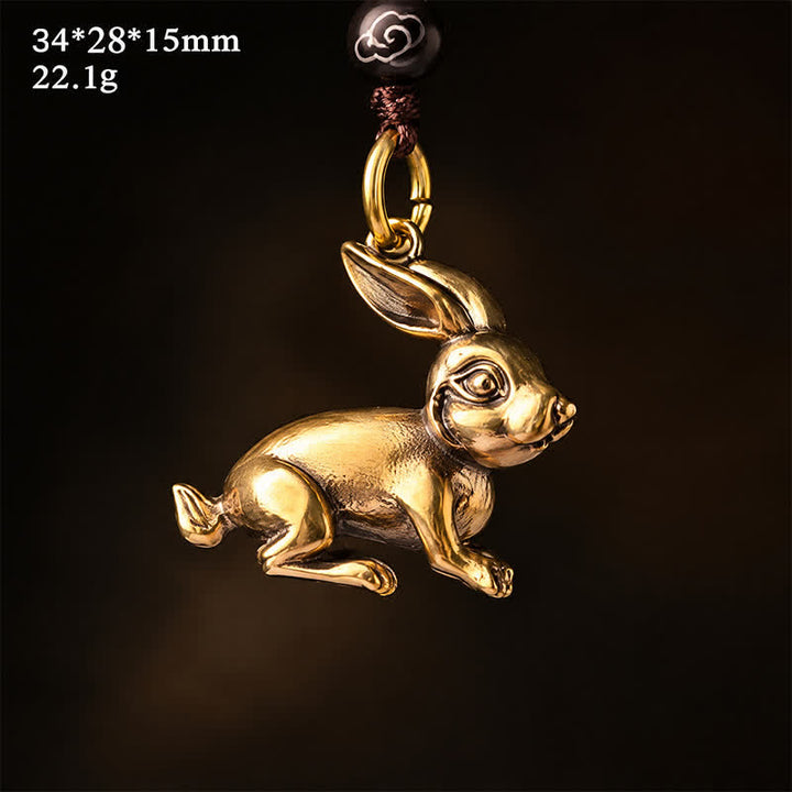 Buddha Stones Brass Chinese Zodiac Luck Braided Charm Keychains - image 16