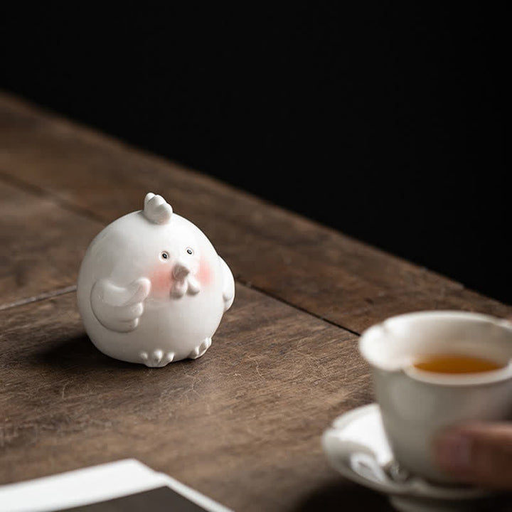 Buddha Stones Ceramic Chinese Zodiac Purity Round Animal Display Cute Animal Decor - image 21
