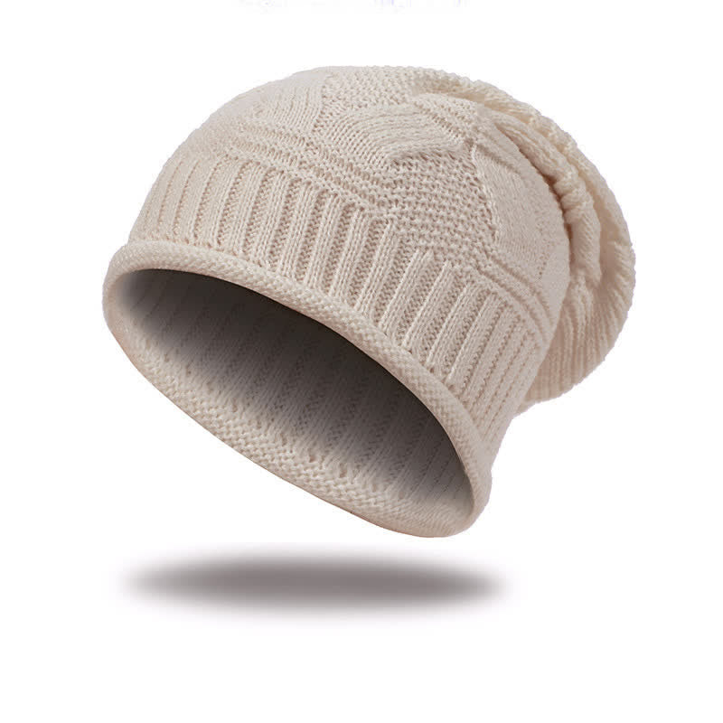 Buddha Stones Fall Winter Soft Ribbed Slouchy Knit Women's Hat - Beige - image 2