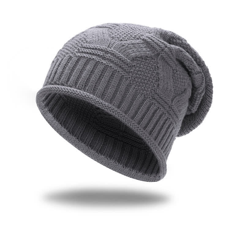 Buddha Stones Fall Winter Soft Ribbed Slouchy Knit Women's Hat - DimGray - image 5