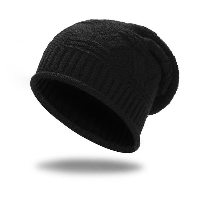Buddha Stones Fall Winter Soft Ribbed Slouchy Knit Women's Hat - Black - image 0
