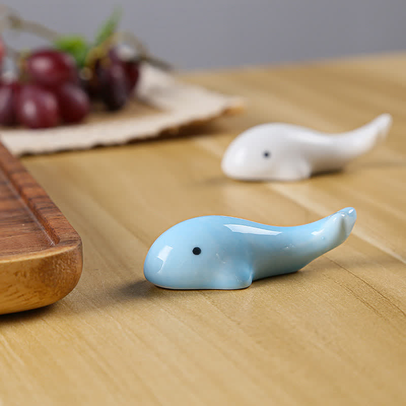 Buddha Stones Ceramic Dolphin Japanese Style Tabletop Chopstick Holder - image 6