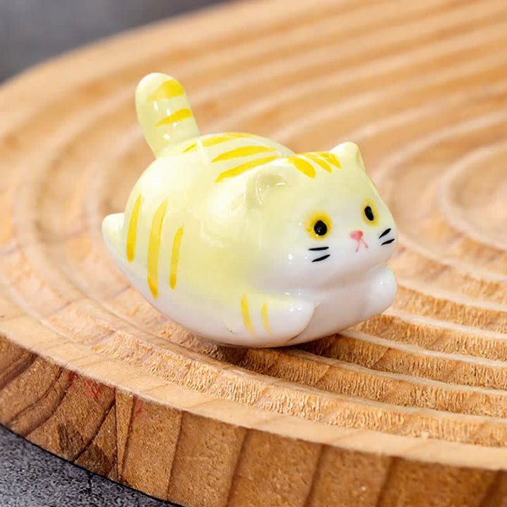 Buddha Stones Glazed Ceramic Lucky Cat Chopstick Holder - image 8