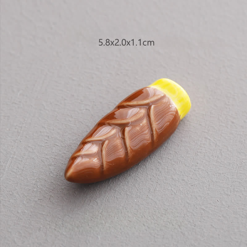 Buddha Stones Ceramic Vegetable Design Mini Tabletop Chopstick Holder - Spring Bamboo Shoot Approx. 5.8 × 2.0 × 1.1 cm - Ceramic - image 7