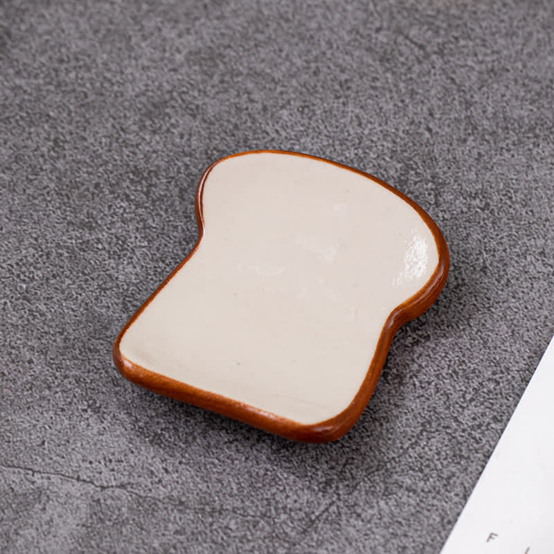 Buddha Stones Ceramic Food Style Mini Chopstick Holder - Bread Slices Approx. 4.8 × 4 × 1 cm - image 9