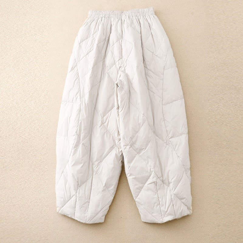 Buddha Stones Fall Winter Casual Minimalist Drawstring Geometric Ankle Pants Women's Straight Leg Pants With Pockets - image 16