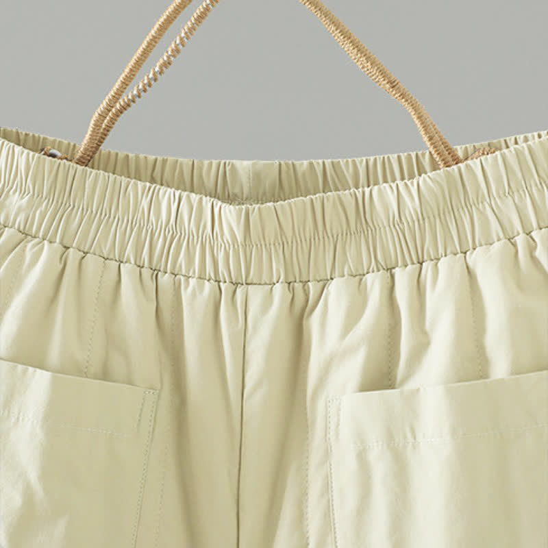 Buddha Stones Fall Winter Casual Basic Solid Ankle Pants Women's Straight Leg Pants With Pockets - image 12