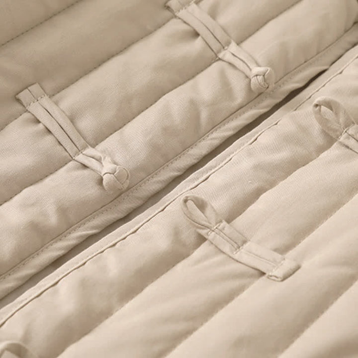 Buddha Stones Fall Winter Casual Vintage Tang Style Chinese Frog Closure Solid Women's Jacket - image 5