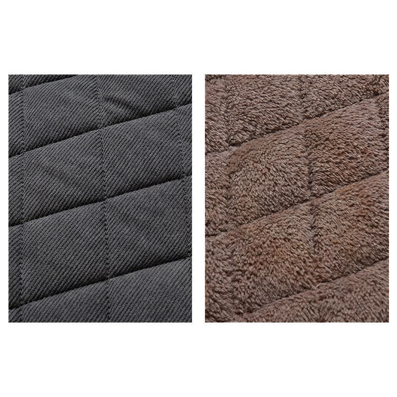 Buddha Stones Winter Casual Tang Style Quilted Mandarin Collar Solid Corduroy Men's Jacket With Pockets - image 9