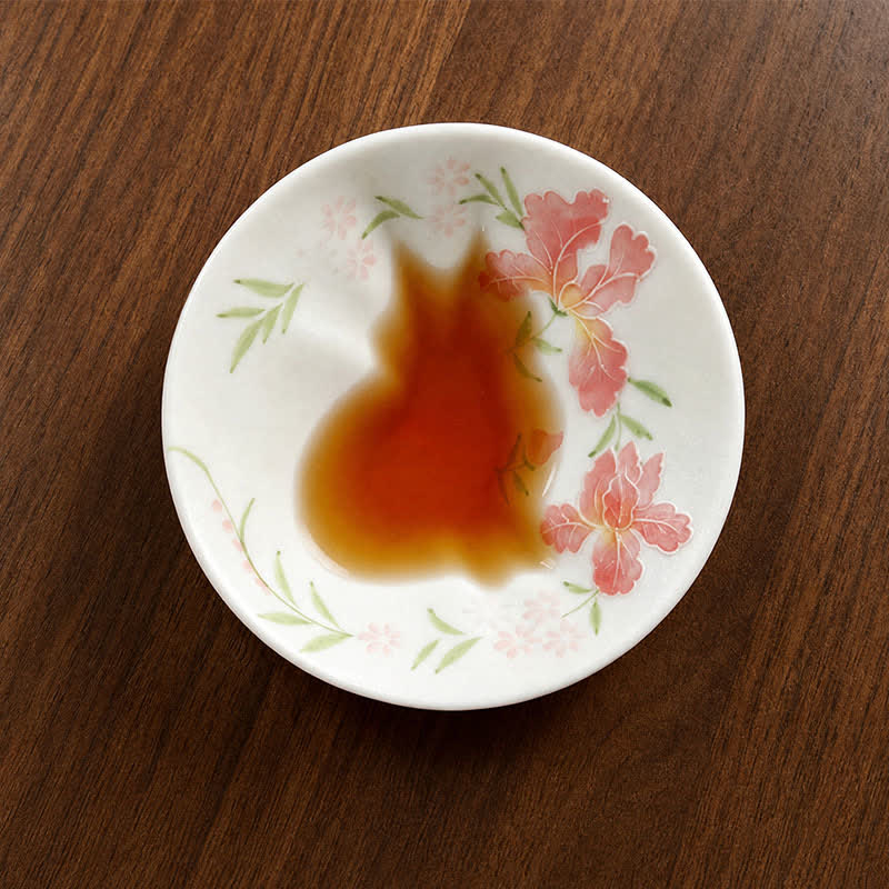 Buddha Stones Hand-Painted Cat Pattern Floral Ceramic Tea Cup 30 ml - Blossoms in Abundance - Approx. 30 ml - image 10