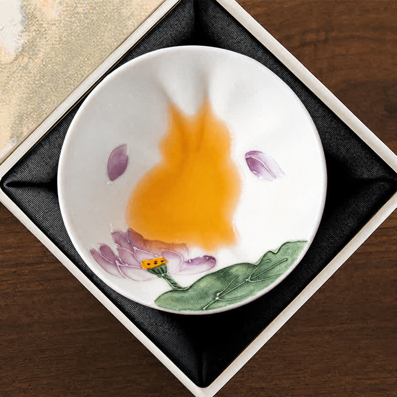 Buddha Stones Hand-Painted Cat Pattern Floral Ceramic Tea Cup 30 ml - Lotus Fragrance(Gift Box) - Approx. 30 ml - image 33