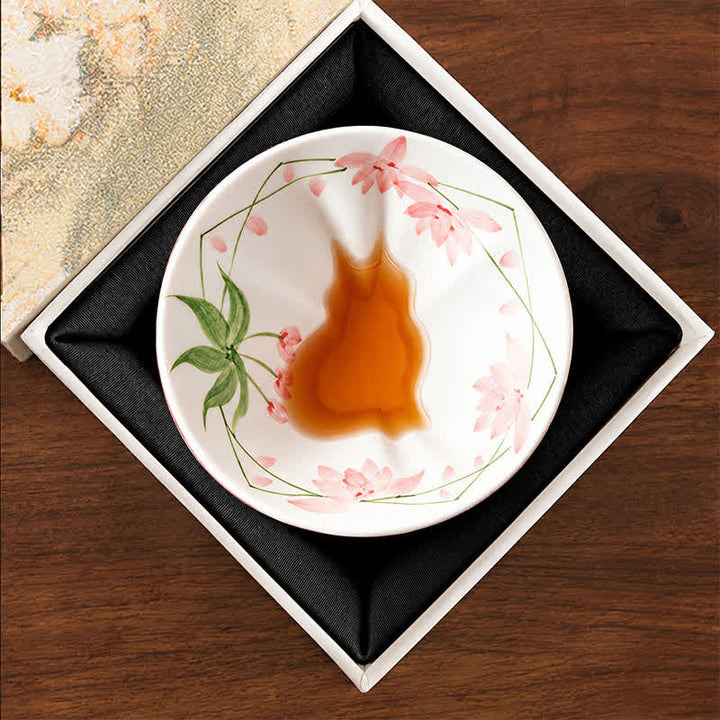 Buddha Stones Hand-Painted Cat Pattern Floral Ceramic Tea Cup 30 ml - Lotus Breeze & Fragrance(Gift Box) - Approx. 30 ml - image 38