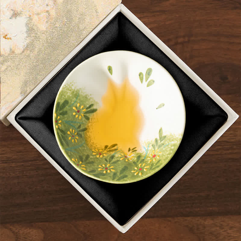 Buddha Stones Hand-Painted Cat Pattern Floral Ceramic Tea Cup 30 ml - image 41