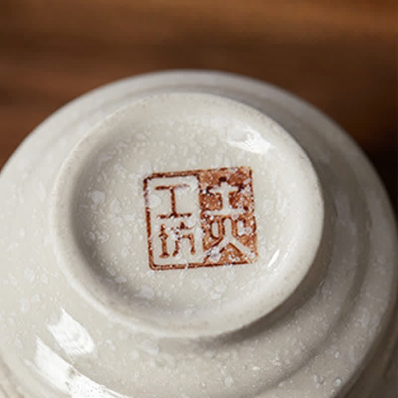 Buddha Stones Hand-Painted Lotus Flower Bird Koi Fish Willow Pattern Purity Ceramic Tea Cup 150 ml - image 15