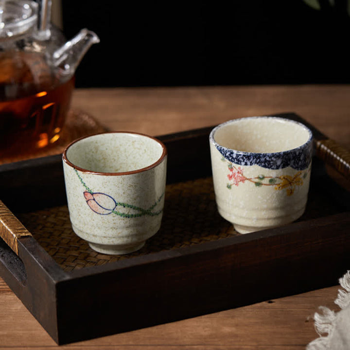 Buddha Stones Hand-Painted Lotus Flower Bird Koi Fish Willow Pattern Purity Ceramic Tea Cup 150 ml - image 20
