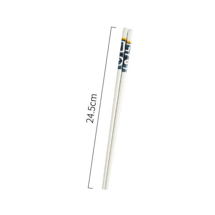 Buddha Stones White Ceramic Wave Striped Orchid Grass Pattern Minimalist Japanese Chopsticks - Round Pattern - image 5