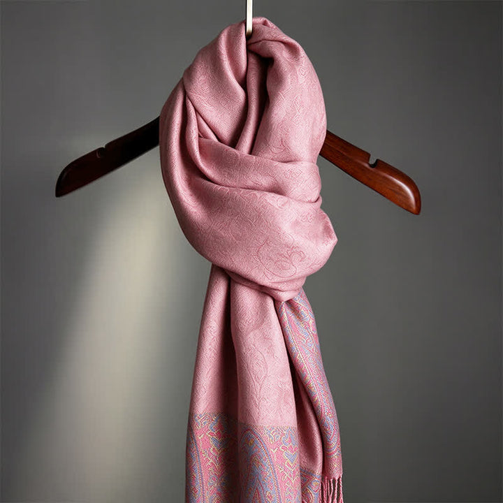 Buddha Stones Spring Fall Paisley Tassel Elegant Women's Scarf - image 23