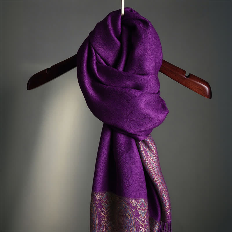Buddha Stones Spring Fall Paisley Tassel Elegant Women's Scarf - image 4