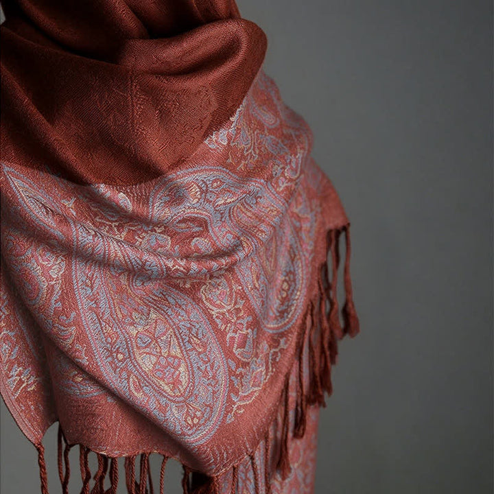 Buddha Stones Spring Fall Paisley Tassel Elegant Women's Scarf - image 21