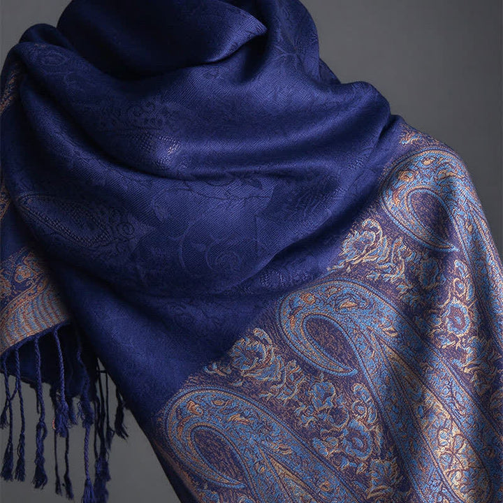 Buddha Stones Spring Fall Paisley Tassel Elegant Women's Scarf - image 15