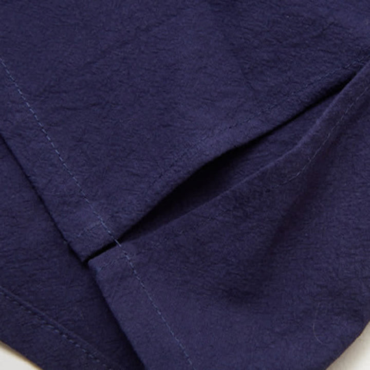 Buddha Stones Fall Winter Tang Style Meditation Mandarin Collar Frog Button Solid Cotton Linen Men's Meditation Cloth Set - image 5