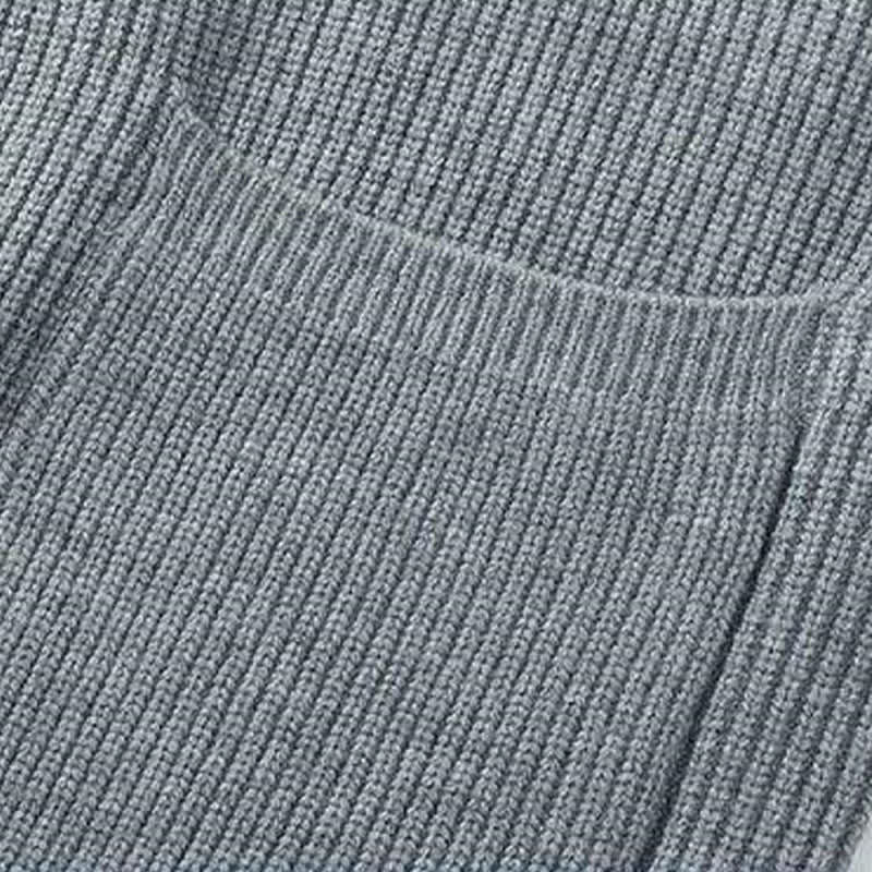 Buddha Stones Fall Winter Casual Button-Up Solid Knit Cardigan Men's Knitwear With Pockets - image 7