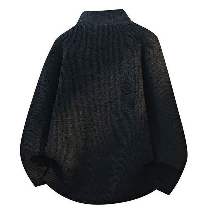Buddha Stones Fall Winter Casual Button-Up Solid Knit Cardigan Men's Knitwear With Pockets - image 13