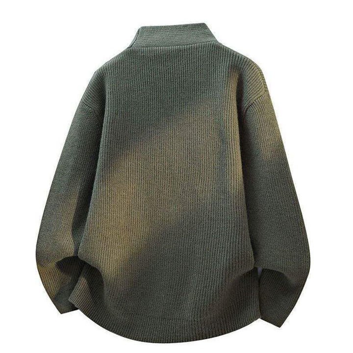 Buddha Stones Fall Winter Casual Button-Up Solid Knit Cardigan Men's Knitwear With Pockets - image 17
