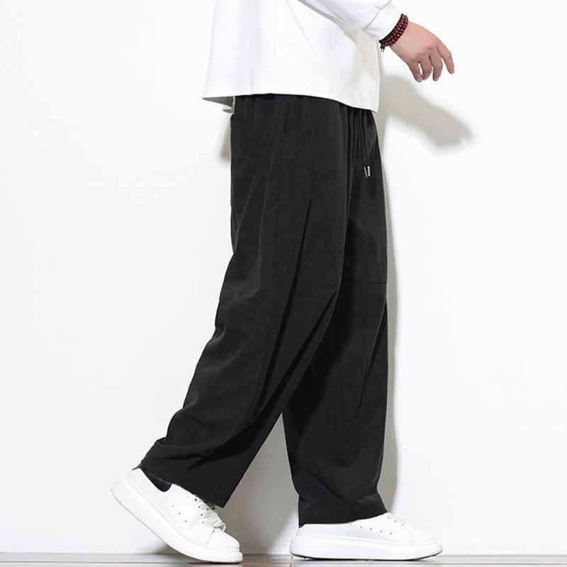 Buddha Stones Fall Classic Simple Drawstring Solid Ankle Pants Corduroy Men's Tapered Pants With Pocket - image 10