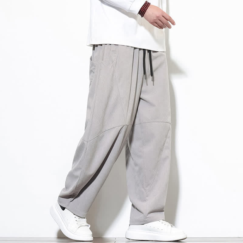 Buddha Stones Fall Classic Simple Drawstring Solid Ankle Pants Corduroy Men's Tapered Pants With Pocket - image 28