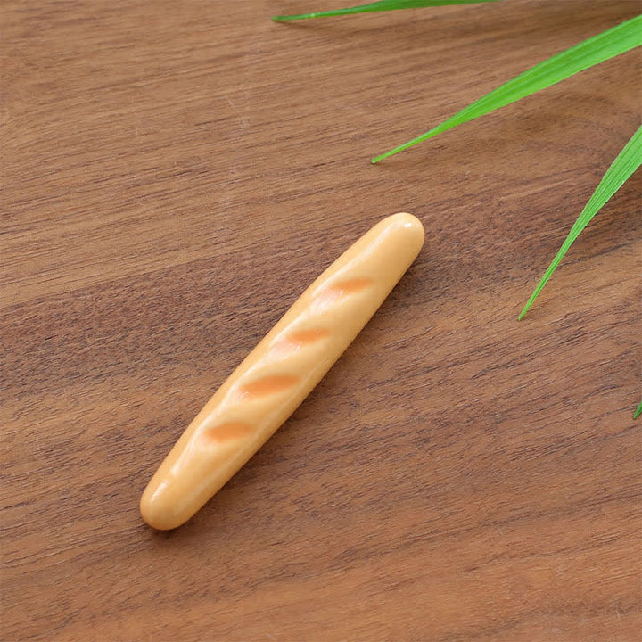 Buddha Stones Ceramic Food Style Mini Chopstick Holder - Long Loaves Of Bread Approx. 7.2 × 1.25 × 0.9 cm - image 13