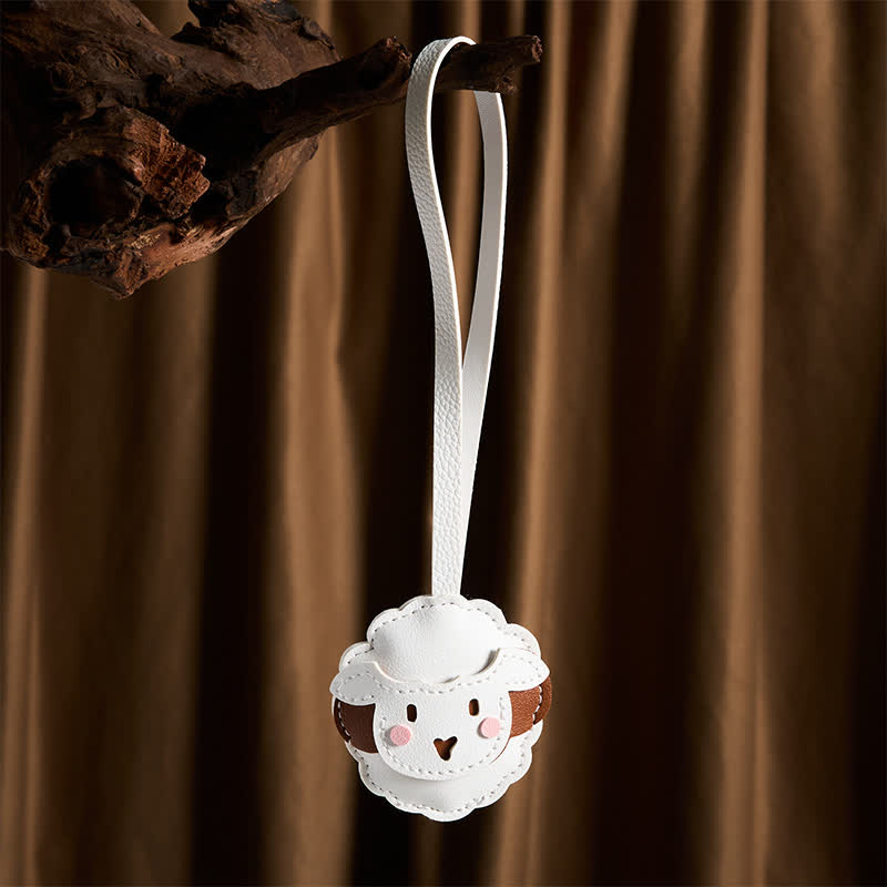 Buddha Stones Cute Goat Leather Bag Hanging Decoration Keychains - image 1
