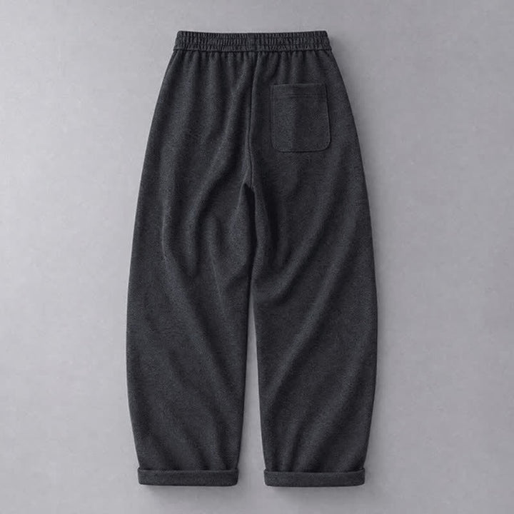 Buddha Stones Fall Winter Casual Drawstring Solid Long Pants Men's Tapered Pants With Pockets - image 11