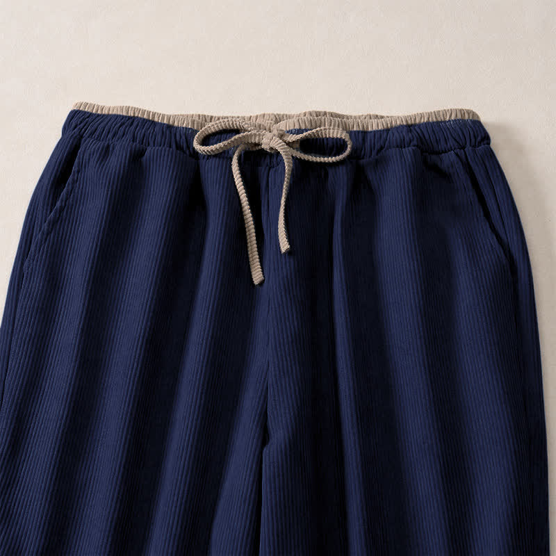 Buddha Stones Casual Solid Color Cotton Linen Drawstring Women's Pants With Pockets - image 16