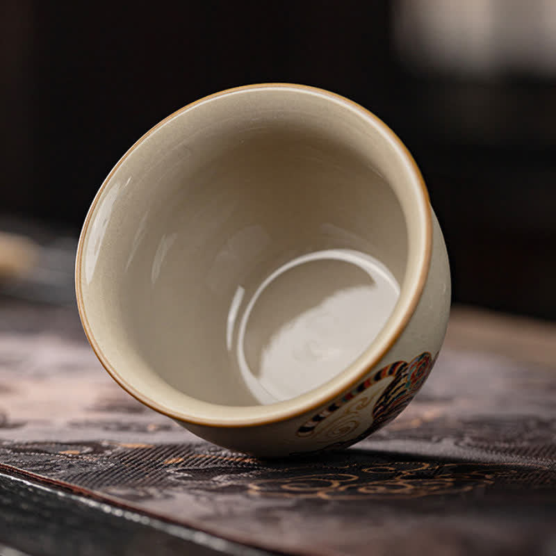 Buddha Stones Hand-Painted Chinese Zodiac Ceramic Gongfu Tea Cup 140ml - image 7