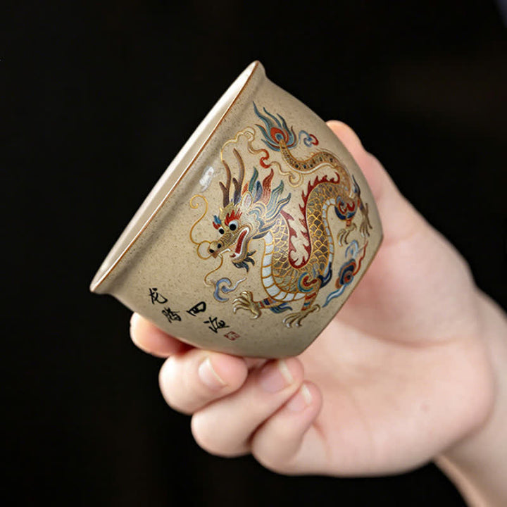 Buddha Stones Hand-Painted Chinese Zodiac Ceramic Gongfu Tea Cup 140ml - image 10