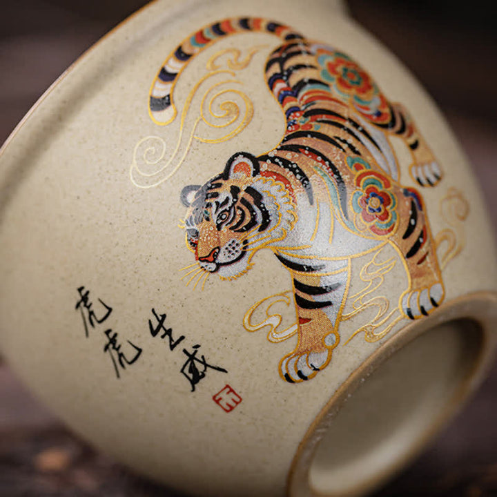 Buddha Stones Hand-Painted Chinese Zodiac Ceramic Gongfu Tea Cup 140ml - image 5