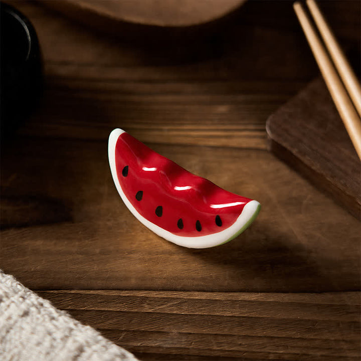 Buddha Stones Mini Ceramic Fruit Design Chopstick Holder - image 18