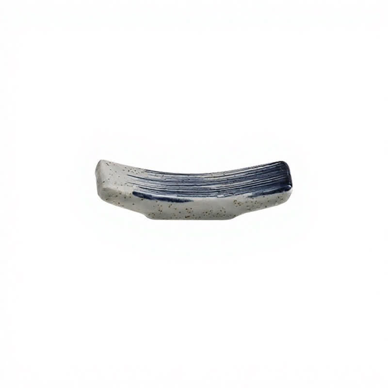Buddha Stones Natural Speckled Ceramic Harmony Chopstick Holder - Blue White(Approx. 6.8 cm × 2.2 cm × 1.5 cm) - image 1