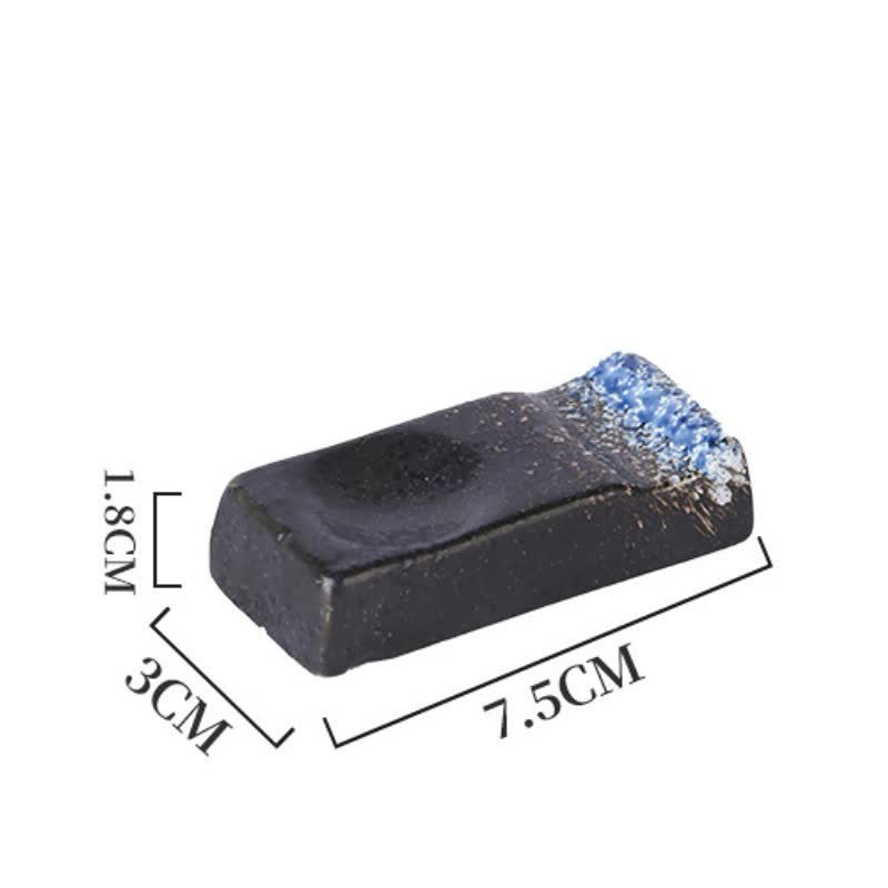 Buddha Stones Night Shadow Ceramic Minimalist Rectangular Chopstick Holder - Black Blue(Approx. 7.5 cm × 3.0 cm × 1.8 cm) - image 4